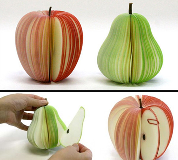 Cute Personalized Memo Pads , 3D Fruit Shape Custom Personalized Notepads