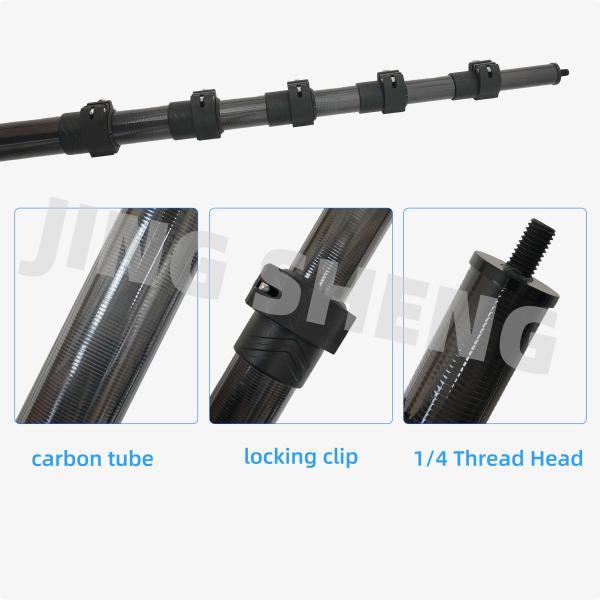 26ftCarbon Fiber Telescopic Pole for Cleaning Fans, Cobwebs, Industrial Dusting Poles for High Ceilings, OEM