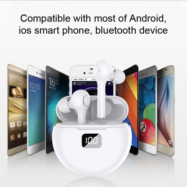 400mah BT5.0 TWS Wireless Earbuds TW13 GPS Positioning ROHS