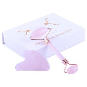 China Pink Face Massager Roller , Jade Massager Roller OEM ODM Service on sale