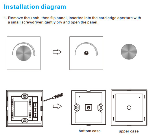 2.4G RF R1 Remote Triac White Led Dimmer Switch Manual Knob For Commercial