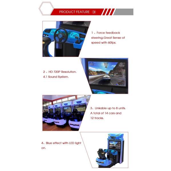 Indoor Amusement Arcade Machines / Driving Simulator Game Machine