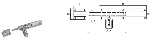 16mm Garage Swing Door Slide Latch Lock Hardware Bathroom Lockable Weird Solid Iron Steel