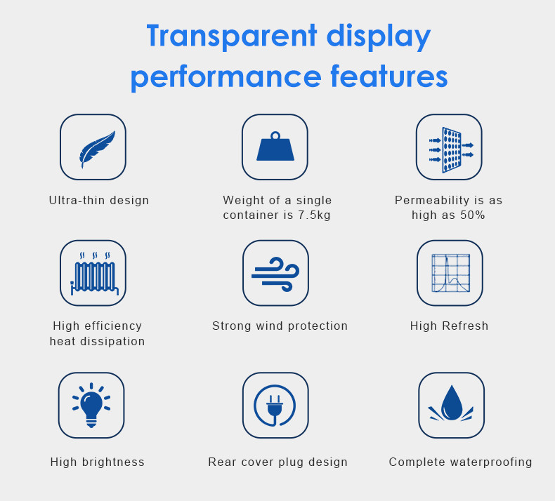 P3.9 - P7.82 LED Transparent Screen 3500nit Dynamic LED Display 3840Hz