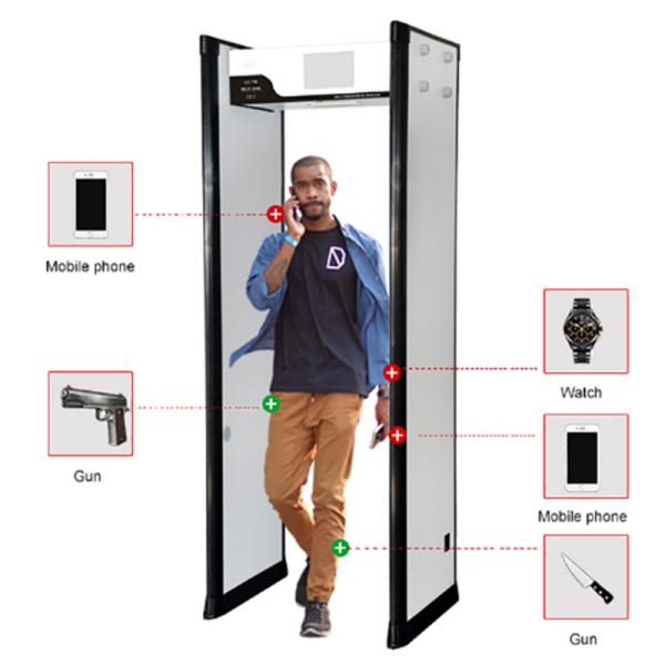 Visual Audible Alarm Pass Through Metal Detector 255 Level Sensitivity