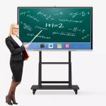 IR Touch LCD Panel 100 Inch Interactive Whiteboard For Classroom
