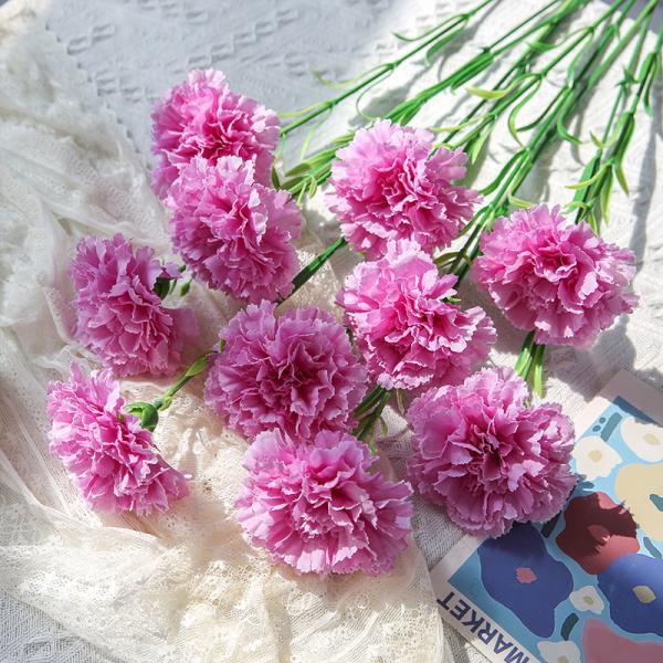 ODM Fake Flower Bouquet Artificial Carnations Bulk Holiday Gift