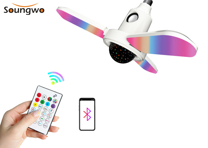Home RGBW Bluetooth Music LED Ceiling Lamp 10m Remote Control