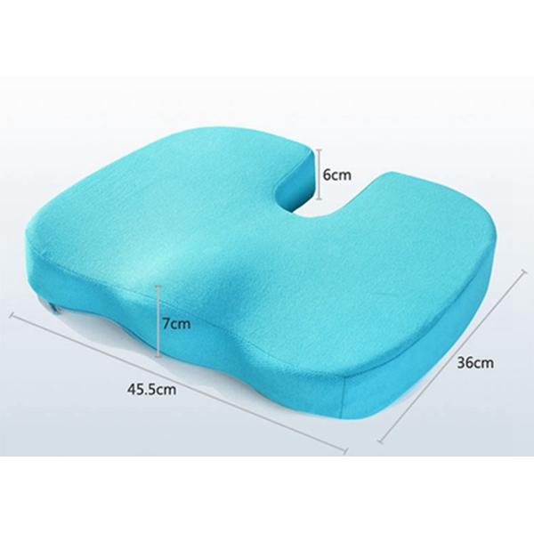 Memory Foam Orthopedic Seat Cushion 455x360x60 / 70 Support Embroidery