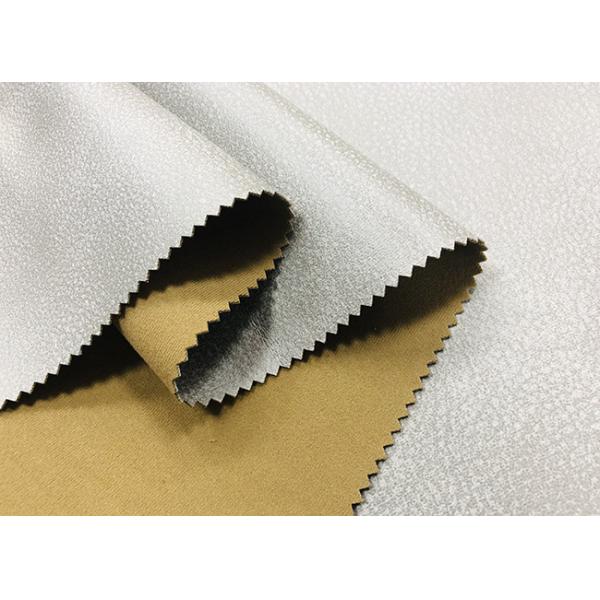 Leather Effect 100% Polyester Felt Fabric Grey For Upholstery Projects Pillows