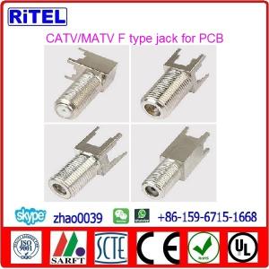 Buy cheap CATV high quality F type female Jack and plug, bulkhead for PCB &amp; pacth panel product