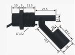 Horizontal install float level sensor