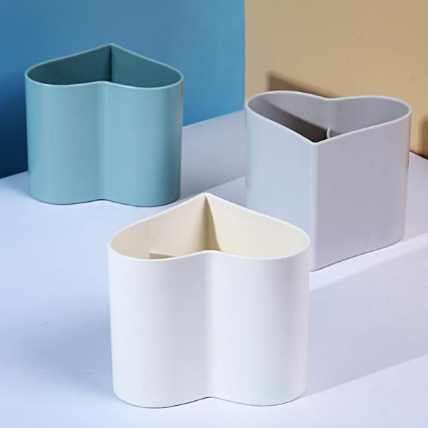 Quality Multi Grid Desktop Sittingroom Vanity Plastic Makeup Brush Holder for sale