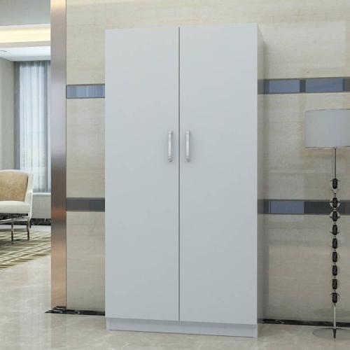 Quality New Design Three Doors Particle Board Wardrobe With Wood Shelves And Hangers for sale