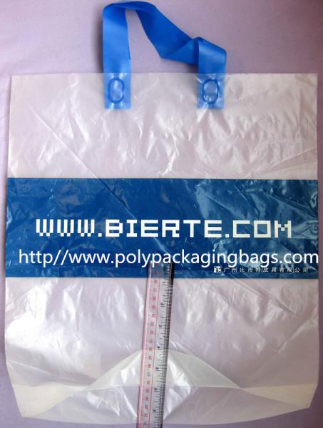 Quality Biodegradable Personalized Plastic Grocery Bags With Loop Handle for sale