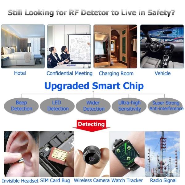 Mini Camera Detector GPS Signal RF Tracker for Portable Wireless RF Signal Detection