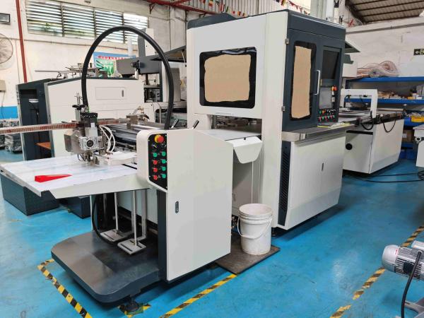 Fully Automatic Lid And Base Gift Rigid Box Making Machine With Visual