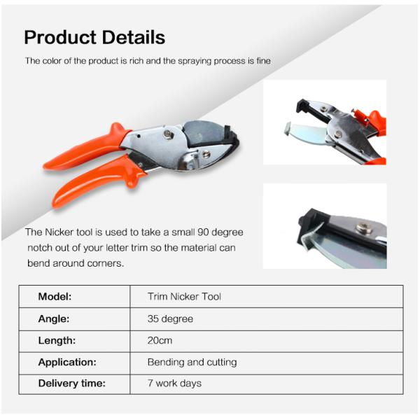 Ergonomic Plastic 3/4 Inch Trim Cap Notcher Nicker Tool bender
