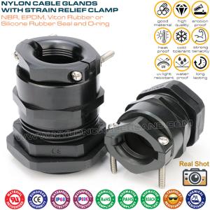 Buy cheap IP68 Polyamide Cable Glands Black (RAL9005) NPT3/8&quot;~NPT1-1/2&quot; with External Clamp for Moving Cables product