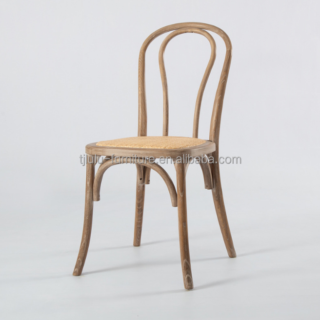 Chinese Mahogany and Rattan Material Nordic Home Furniture Wood Frame Banquet Dining Chair with Stackable Solid Wooden