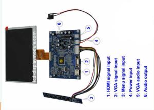 Buy cheap 7 Inch 1024 * 600 TFT LCD Monitor With VGA HDMI Signal Input White LED product