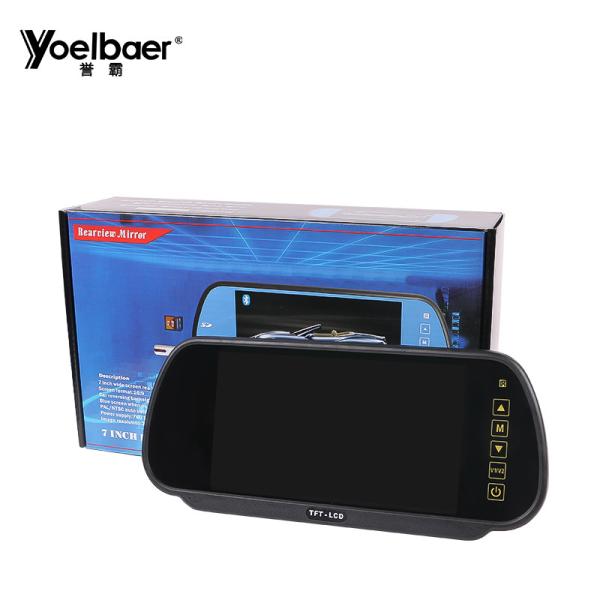 Quality High Resolution Car LCD TFT Monitor 7 Inch Widescreen Car Rearview Mirror for sale