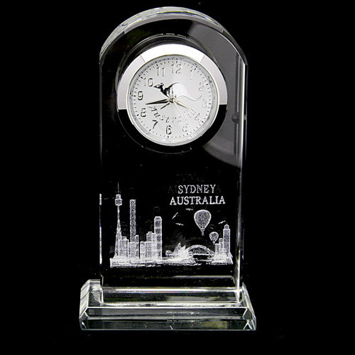 Fancy Crystal Watches Desk Watch Recognition Awards Logo Custiomized