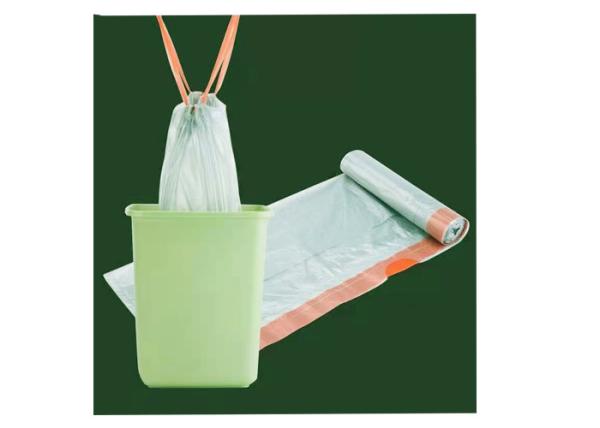Quality W 400 x L 450 mm Auto-closing Draw-string Can Liners Garbage Bags Easy-closing Leak-Proof Trash Bags for sale