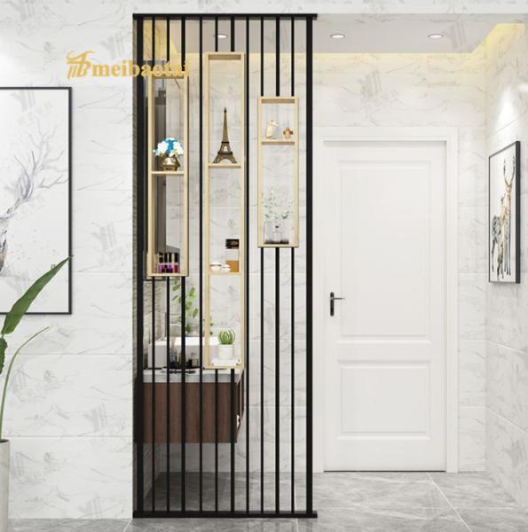 Quality PVD Black Coated Metal Room Divider Panels Partition EN Standard for sale