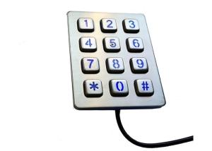 Buy cheap Small 3 x 4 Waterproof Mini Numeric Metal Keypad With Matrix / USB Cable product
