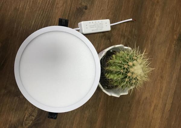 Quality 4000k Triac Dimmable Led Panel Light Round Ip44 Rank With Sliver Housing for sale