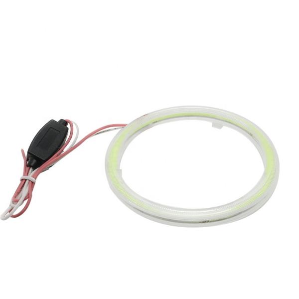 Quality Car Headlight Cob 90mm Angel Eyes  RED BLUE Fog Lamp 12-18V for sale