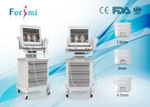 Hifu wrinkle removal and face lift machine with three cartridegs
