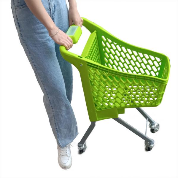 Quality Supermarket Shopping Basket Trolley Plastic Customized Children Mini Shopping Cart for sale