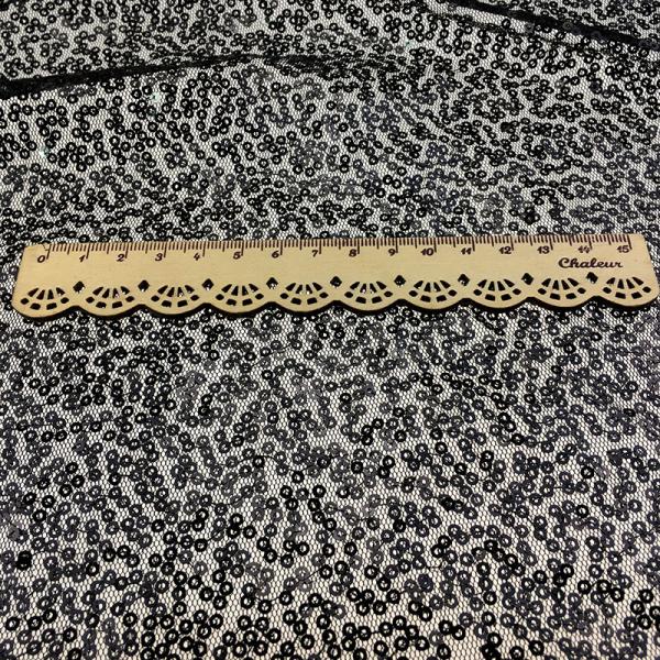 High quality fashionable black tulle glitter polyester fabrics knitted net and sequin embroidery mesh sequin fabric for dress