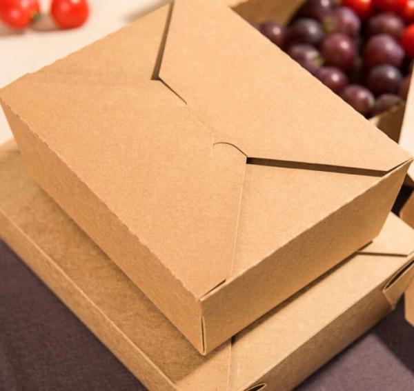 Quality 900ml Rectangular Takeaway Fried Chicken Custom Paper Lunch Box for sale