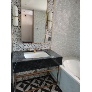 Buy cheap Marble Stainless Steel Bathroom Sanitary Ware Nano Coating Mosaic Washbasin product