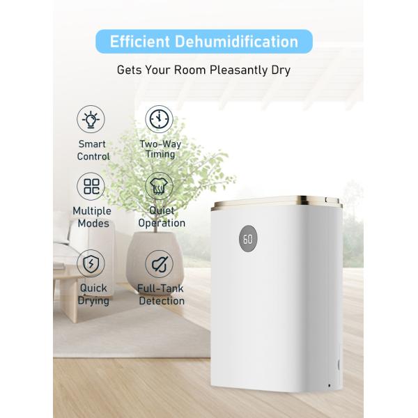 5.5L White Rotary Dehumidifier Air Cleaner Purifier With Display