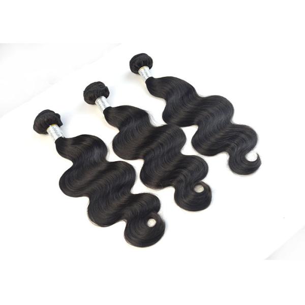 Black Body Wave Virgin Remy Human Hair Extensions Peruvian Hair For Women