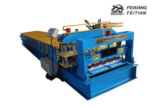 Professional Glazed Tile Roll Forming Machine PLC Control For Floor Decking