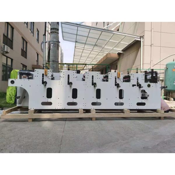 4 Color Flexographic Printing Machinery 210mm With Web Guide System