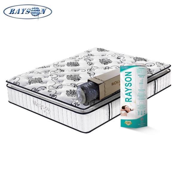 Quality White Color Medium Firm Pocket Spring Pillow Top Mattress for Hotel for sale