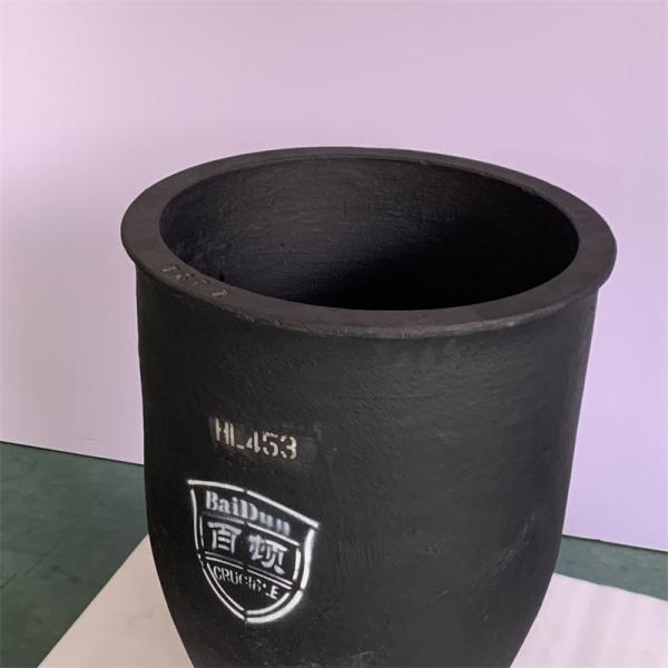 Round Black Metal Melting Crucible Graphite Silicon Carbide Conventional Circular Type
