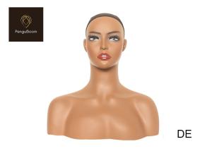 Height 42cm Competition Mannequin Head With Shoulders Female