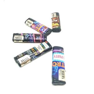 China Plastic Gas Refill Windproof Electronic Lighter with Customised Logo Model NO. DY-F001 on sale