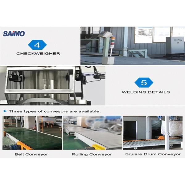 Gravity Type 1.5KW Jumbo Bag Packing Machine For Plastic Industry