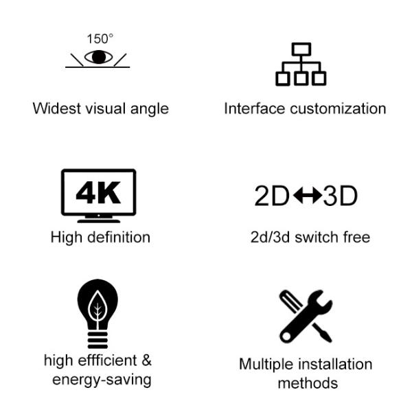 27 Inch LCD 4K 3D Monitor Without Glasses 3840x2160 2D 3D Switch Free