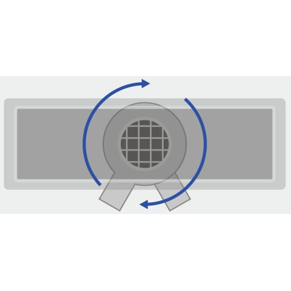 Plastic 360 Degree Height Adjustable Shower Drains Rotatable Horizontal Outlet Smart Living