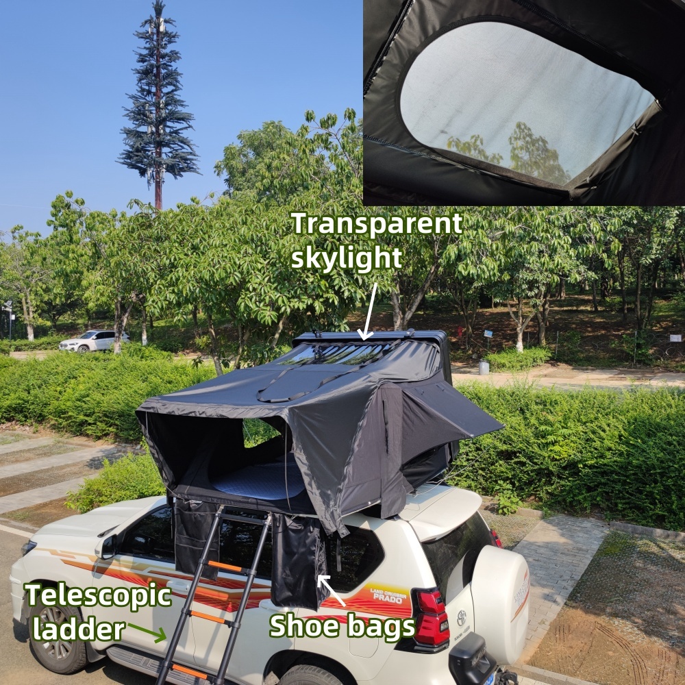 1-4 Person Polycotton Lightweight Roof Top Tent For Travelling