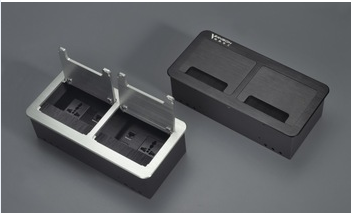 Desktop Flip Up Outlet , Hidden Tableop Pop Up Electrical Socket With Vga Connector / Cat Connector